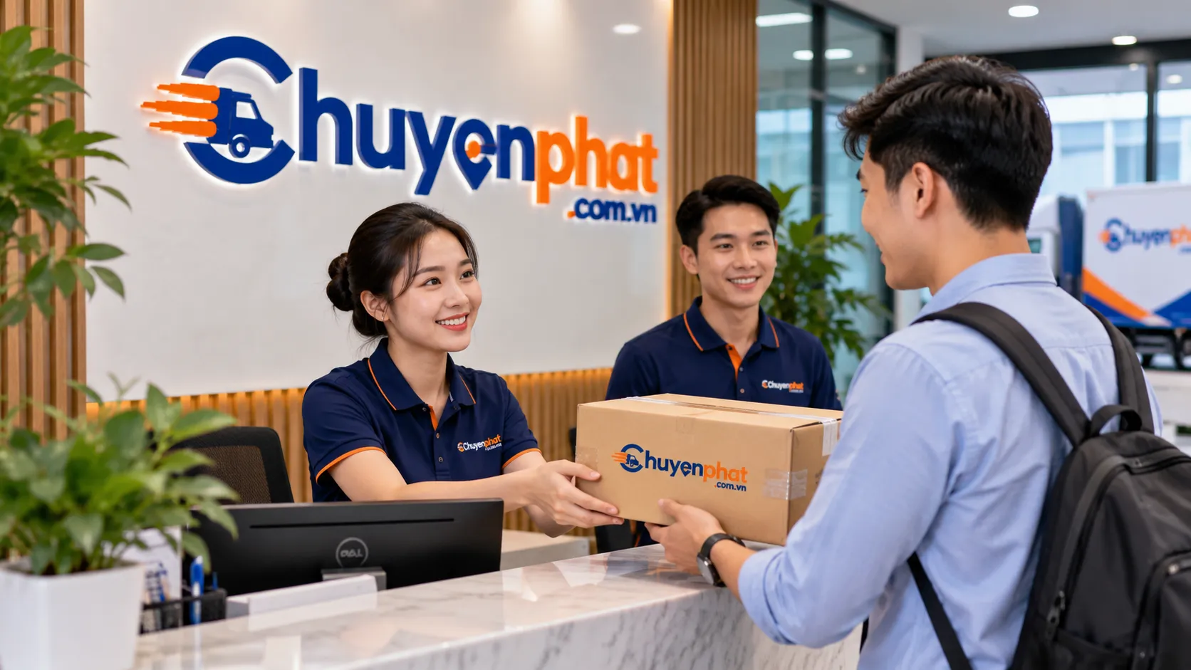 Tiếp nhận khách hàng tại quầy